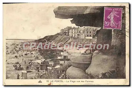 Cartes postales Le Portel La Plage vue des Falaises