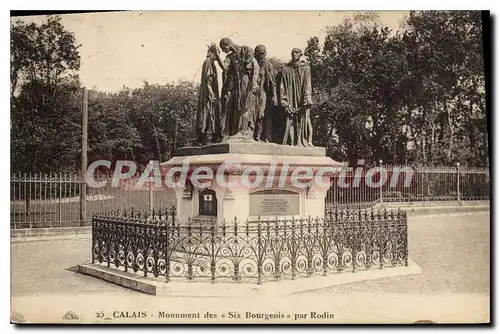 Ansichtskarte AK Calais Monument des Six Bourgeois par Rodin