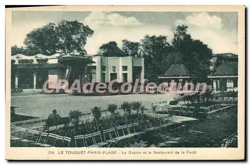 Cartes postales Le Touquet Paris Plage Le Casino Et le Restaurant de la Foret