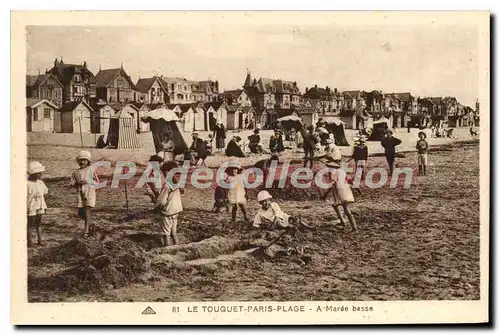 Cartes postales Le Touquet Paris Plage A Maree basse