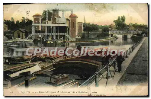 Cartes postales Arques Le Canal d'Arques et l'Ascenseur de Fontinette