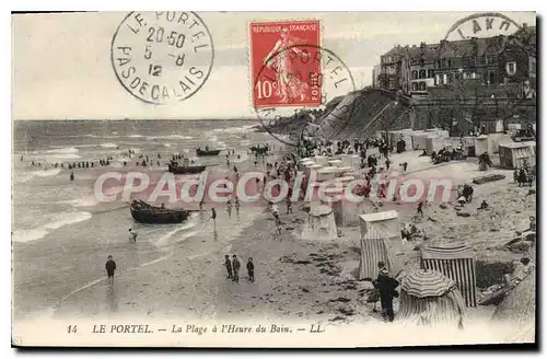 Ansichtskarte AK Le Portel La Plage a l'Heure du Bain