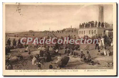 Cartes postales Le Touquet Paris plage la plage � l'heure de la Sieste