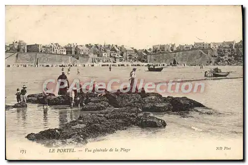 Ansichtskarte AK Le Portel vue generale de la plage