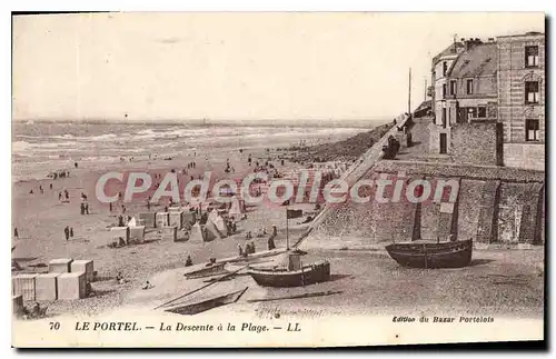 Ansichtskarte AK Le Portel la Descente � la plage