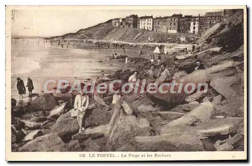 Cartes postales Le Portel la plage et les Rochers