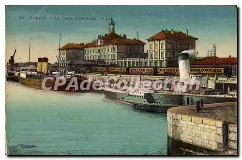 Cartes postales Calais la Gare Maritime