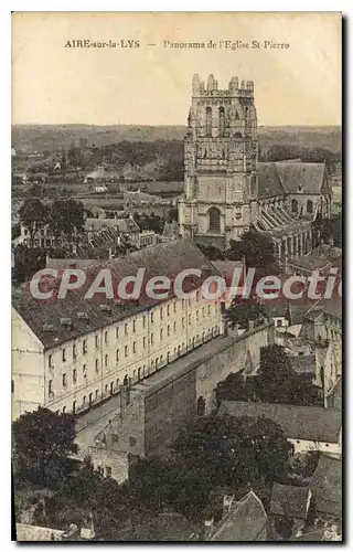 Cartes postales Aire sur la Lys Panorama de l'eglise St Pierre