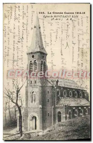 Ansichtskarte AK La grande Guerre 1914 15 eglise de Mont Saint Eloi P de C