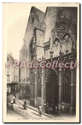 Cartes postales Arras le Portail de l'eglise St Jean Baptiste