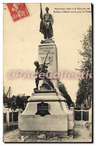 Ansichtskarte AK Monument eleve a la Memoire des Enfants d'Arras morts pour le Patrie