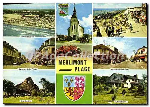 Cartes postales moderne la cote d'Opale Merlimont Plage vue generale la Plage Avenue de la plage Avenue de la plage La