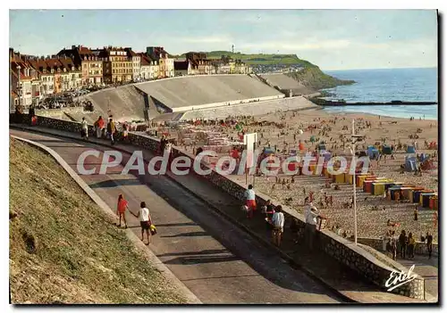 Cartes postales moderne La Cote D'Opale le Portel Pas de calais la plage et le Quai de la Vierge plus Loin le Camping e