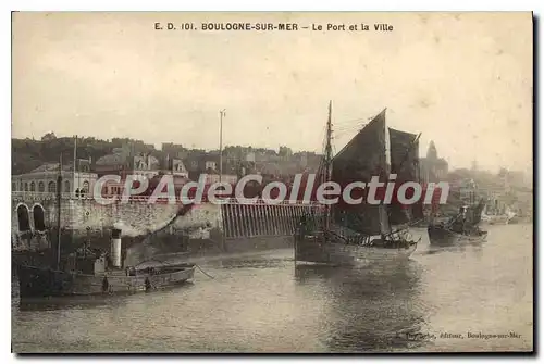 Cartes postales Boulogne sur Mer le port et la ville