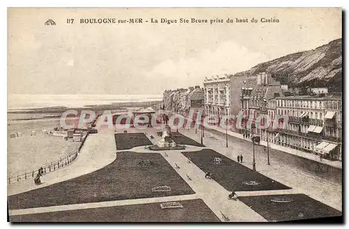 Cartes postales Boulogne sur Mer la Digue Ste Beuve prise du haut du casino