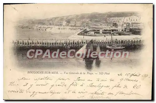 Cartes postales Boulogne sur Mer vue generale de la plage