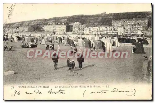 Cartes postales Boulogne sur Mer le Boulevard Saint Beuve et la plage