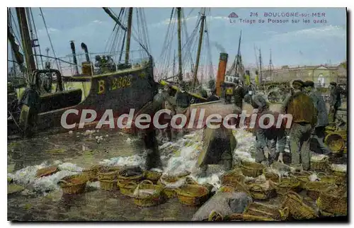 Cartes postales Boulogne sur Mer le Triage du Poisson sur les Quais