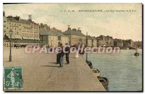 Cartes postales Boulogne sur Mer le Quai Gambetta et le port