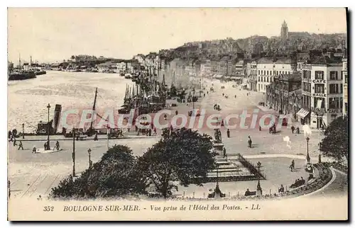 Cartes postales Boulogne sur Mer vue prise de l'hotel des Postes