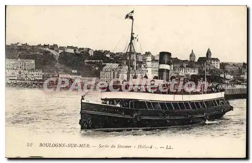 Cartes postales Boulogne sur Mer sortie du Steamer Holland