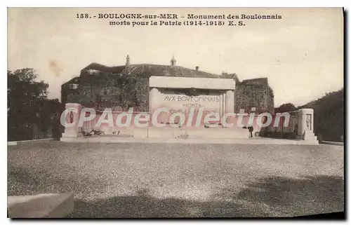 Cartes postales Boulogne sur Mer monument des Boulonnais morts pour la Patrie 1914 1918