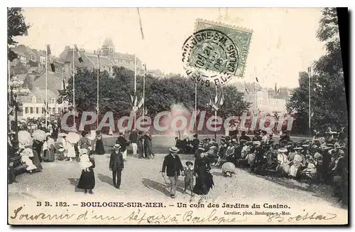 Cartes postales Boulogne sur Mer un coin des jardins du casino