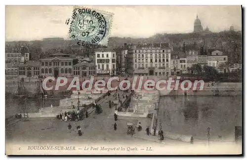 Cartes postales Boulogne sur Mer le pont Marguet et les Quais