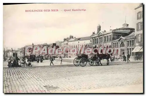 Ansichtskarte AK Boulogne sur Mer Quai Gambetta