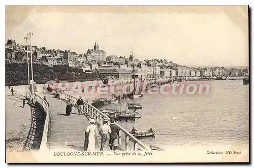 Cartes postales Boulogne sur Mer vue prise de la Jetee