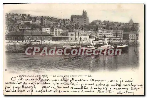 Cartes postales Boulogne sur Mer la Malle dans l'Avant port