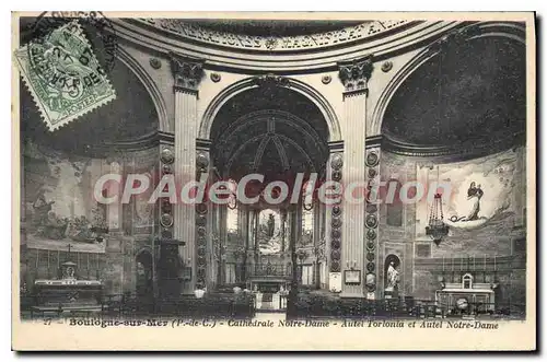 Cartes postales Boulogne sur Mer P de C cathedrale Notre Dame Autel Torlonia et Autel Notre Dame