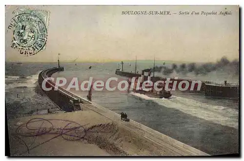 Cartes postales Boulogne sur Mer sortie d'un Paquebot Anglais