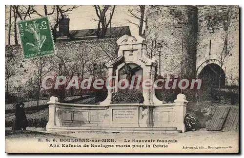 Cartes postales Boulogne sur Mer le Souvenir francais aux Enfants de Boulogne morts pour la Patrie