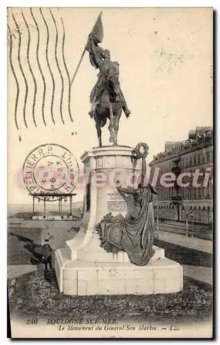 Cartes postales Boulogne sur Mer le monument du general San Martin