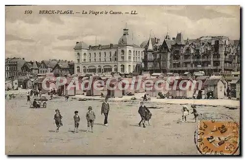 Cartes postales Berck Plage la plage et le casino