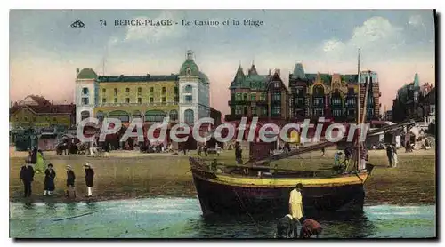 Cartes postales Berck Plage le casino et la plage