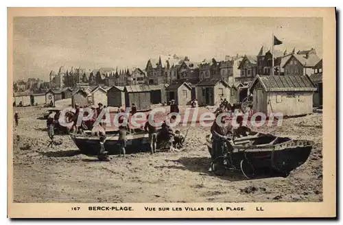 Cartes postales Berck Plage vue sur les villas de la plage