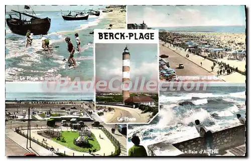 Cartes postales Berck Plage esplanade phare plage baie d'Authie entonnoir