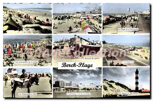 Ansichtskarte AK Berck Plage la Plage La plage et la Promenade vue d'ensemble de la plage barques de peche la pla