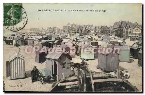 Cartes postales Berck Plage les cabines sur la plage