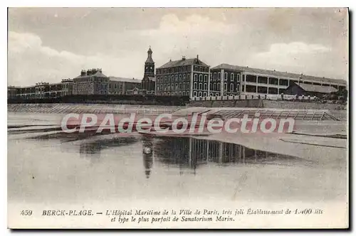 Ansichtskarte AK Berck Plage l'hopital Maritime de la Ville de Paris tres joli Etablissement et type le plus parf