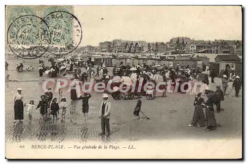 Cartes postales Berck Plage vue generale de la plage