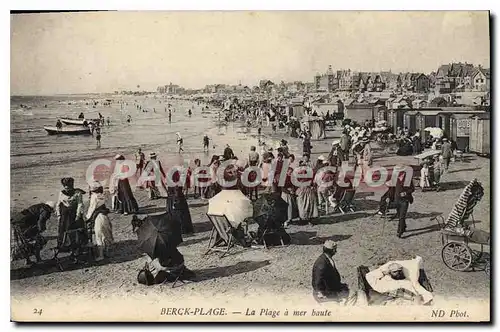 Cartes postales Berck Plage la plage � mer haute