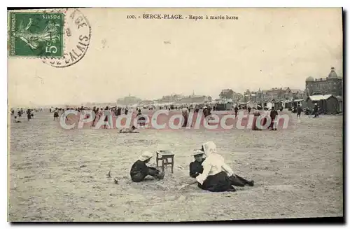 Cartes postales Berck Plage Repos � maree basse