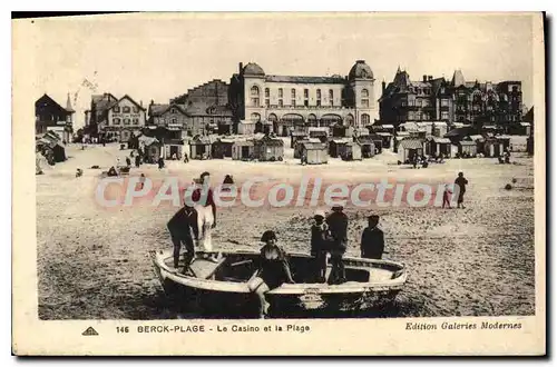 Cartes postales Berck Plage le casino et la plage