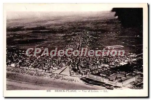 Cartes postales Berck Plage vue d'Avion