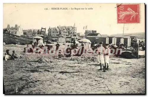 Ansichtskarte AK Berck Plage le Repos sur le Sable