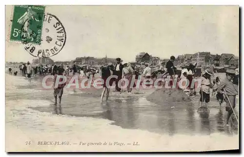 Cartes postales Berck Plage vue generale de la plage