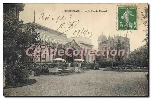 Ansichtskarte AK Berck Plage les Jardins du Kursaal